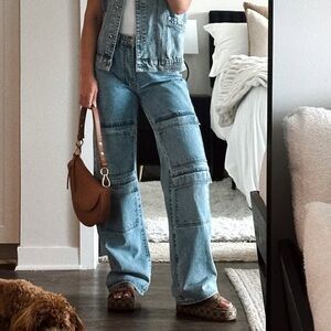 PrettyLittleThing Light Blue Straight Leg Jeans